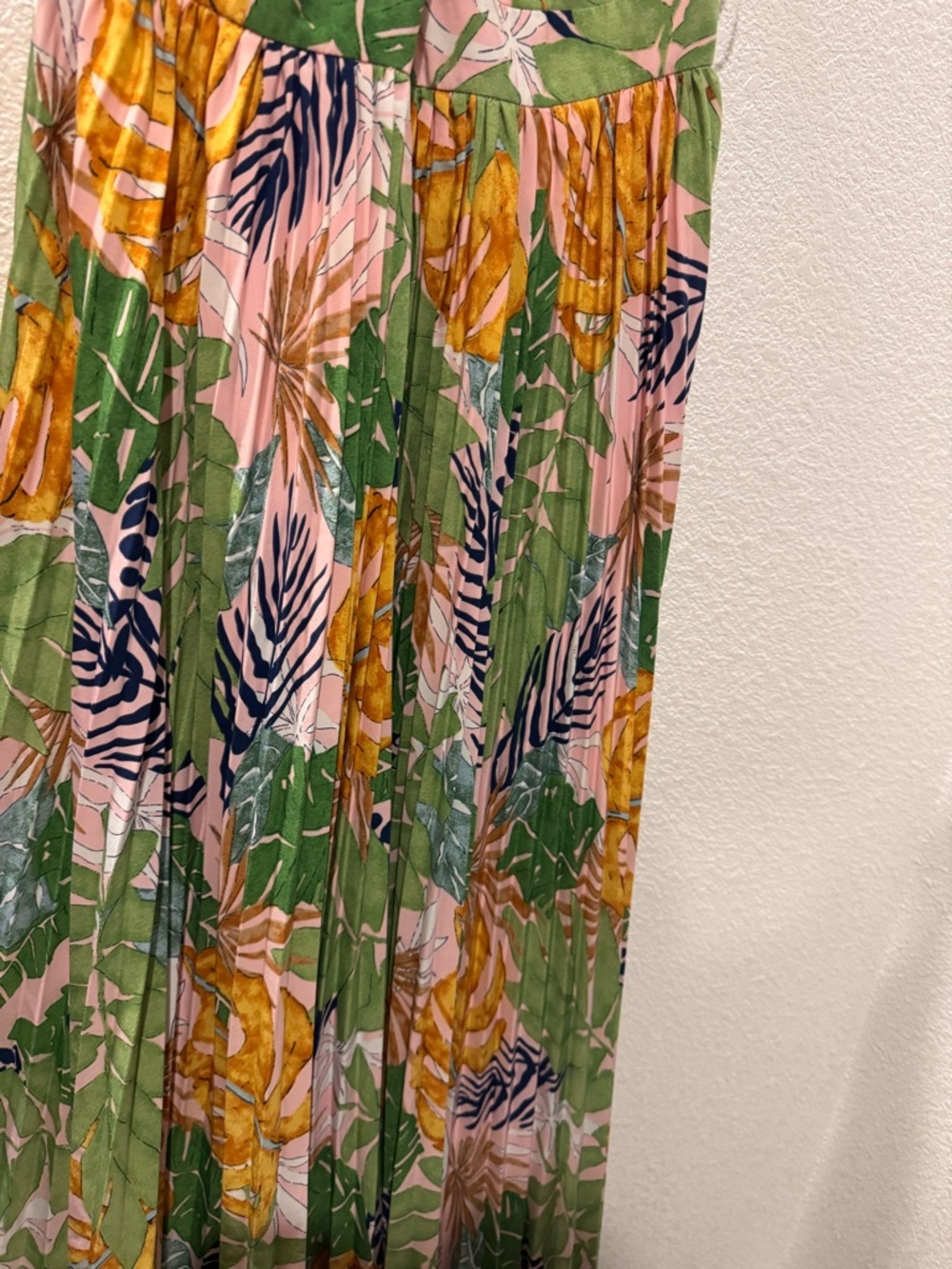 Green Pink & Yellow Tropical Maxi Dress - Picture 3 of 5